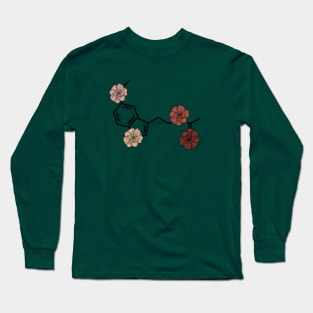 Floral Melatonin Molecule Long Sleeve T-Shirt